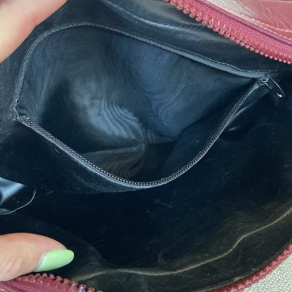 Celine Wine Suede Logo Crossbody - Picture 6 of 17